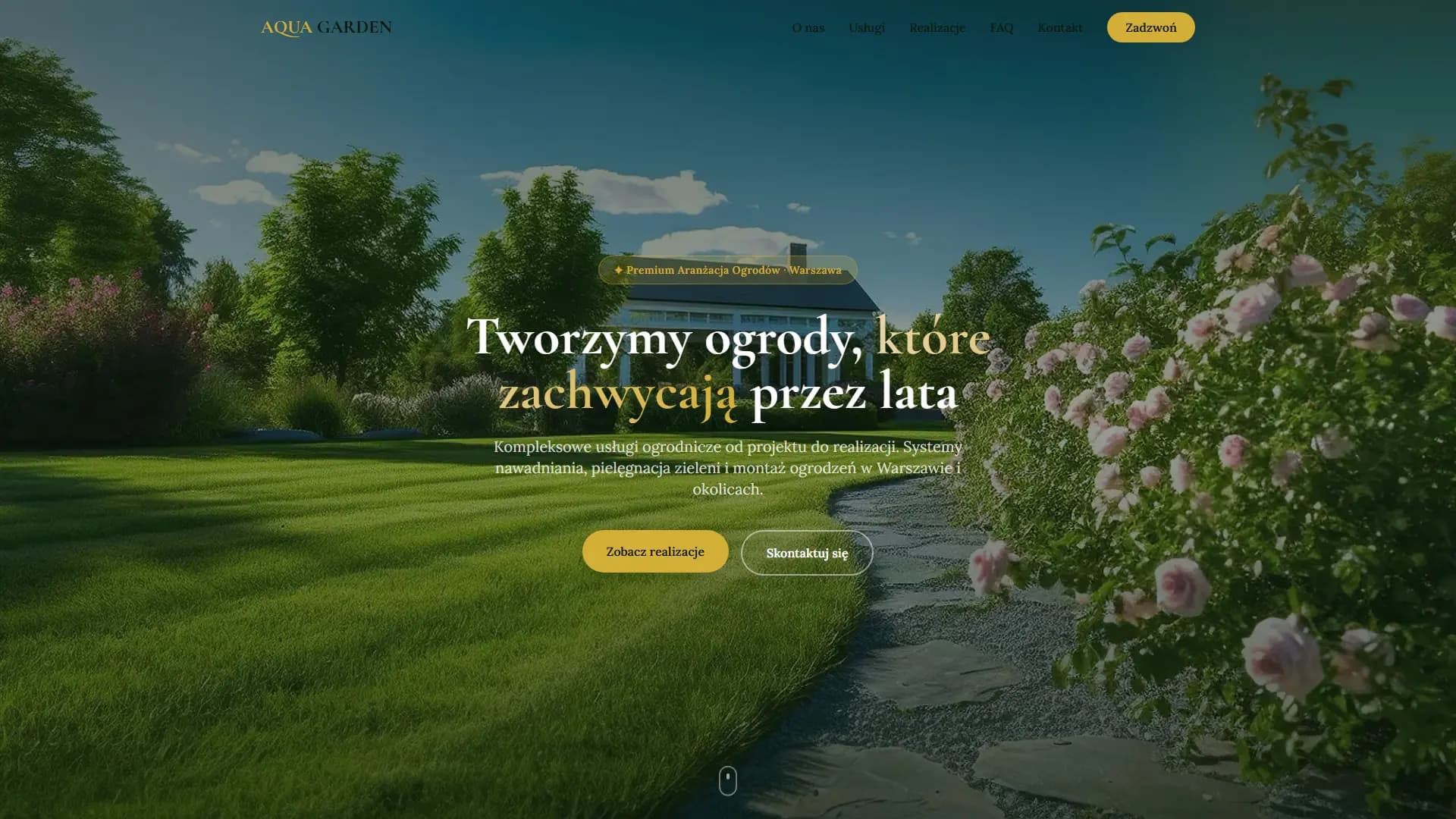 Aqua Garden — strona internetowa Next.js
