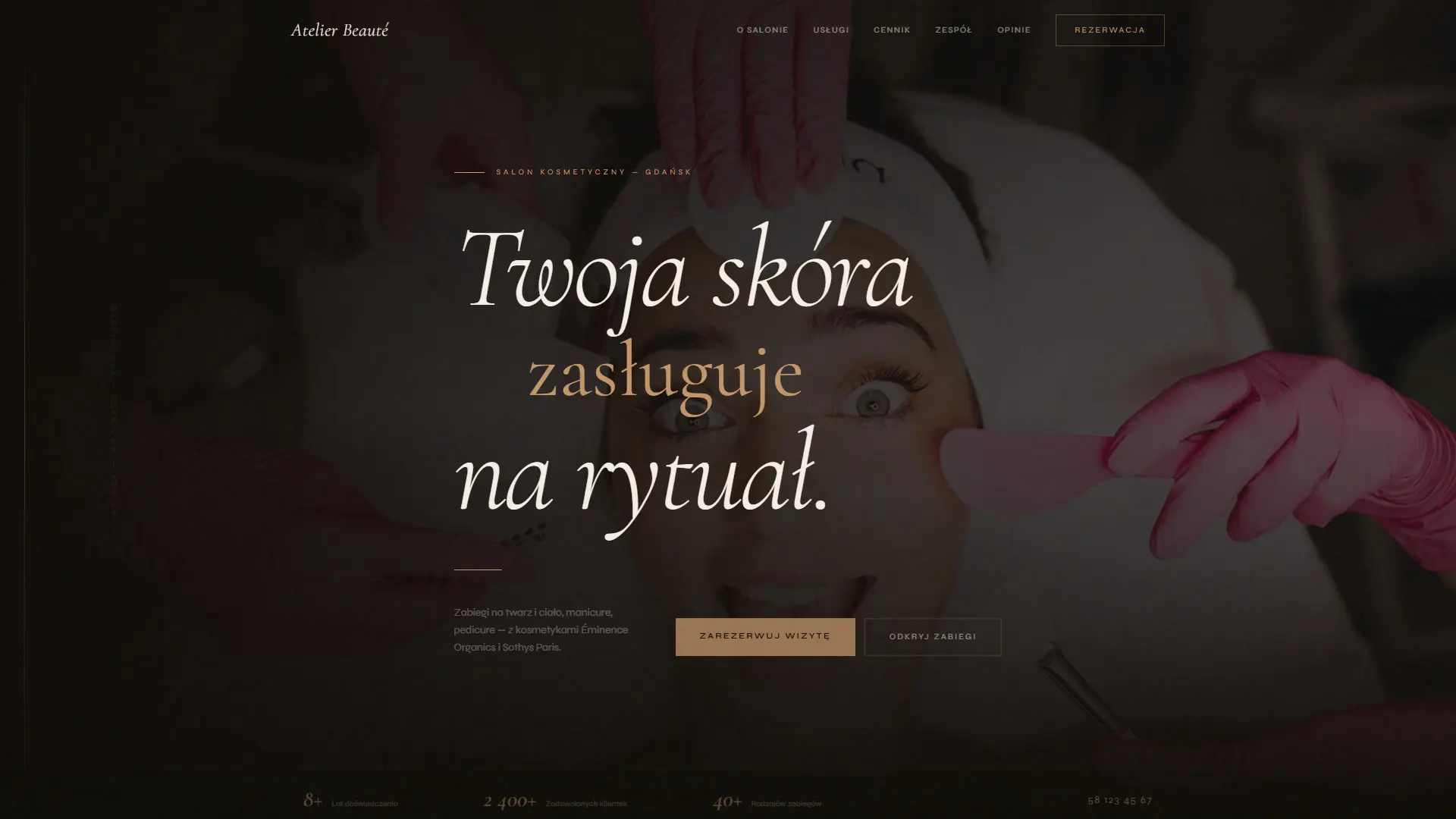 Atelier Beauté — strona internetowa Next.js