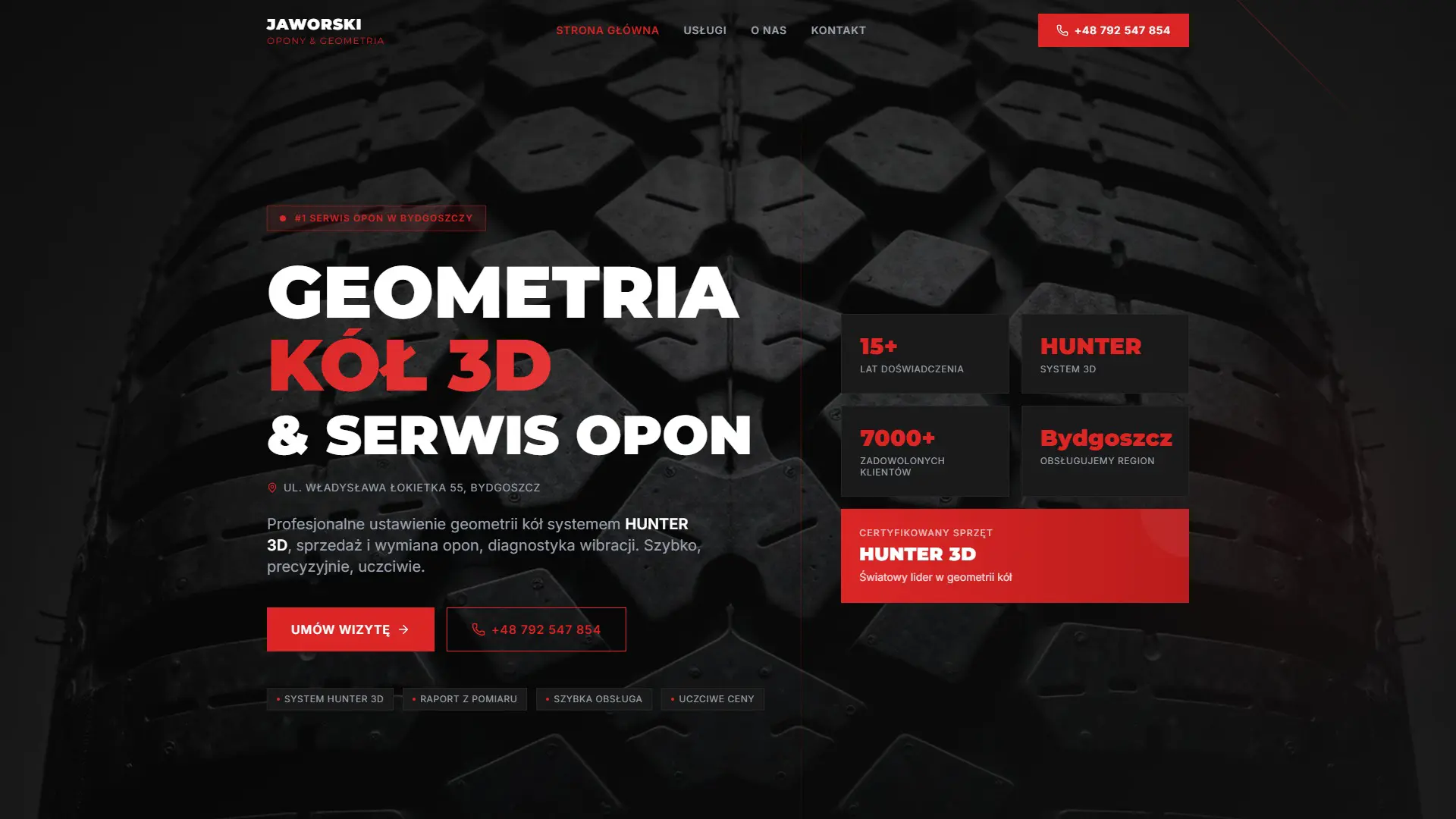 Opony Jaworski — strona internetowa Next.js