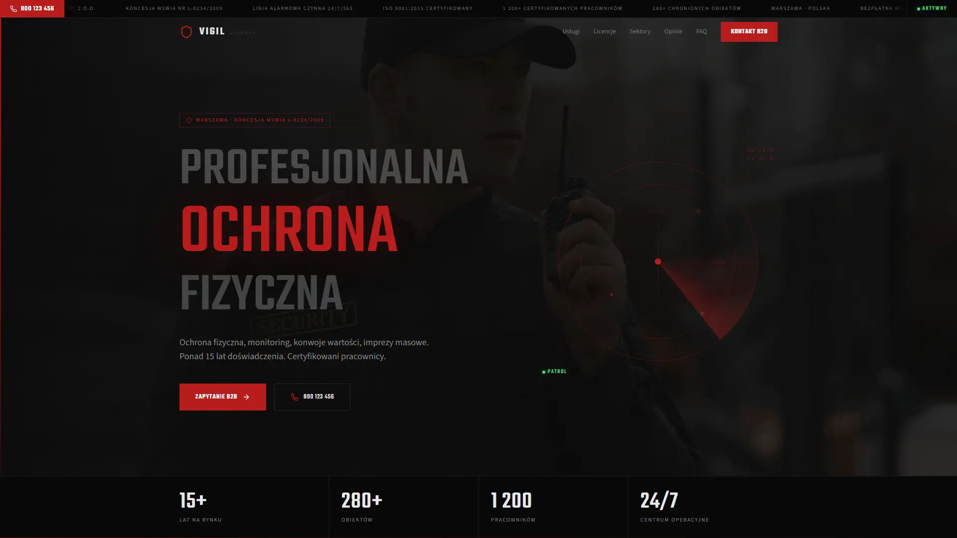 Vigil Ochrona — strona internetowa Next.js